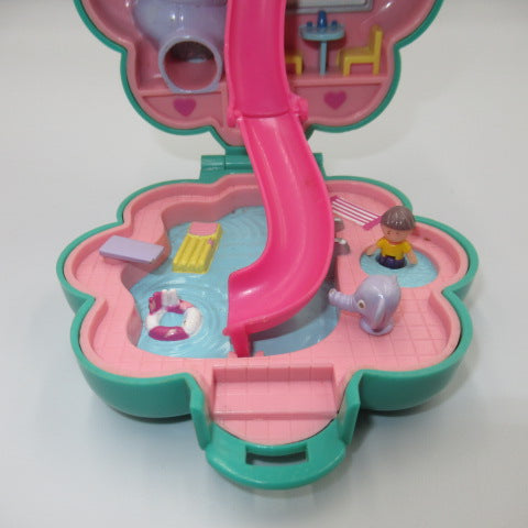 90's★Polly Pocket★Green★Flower★Doll★Figure★Plush toy★Compact★Play house★Dollhouse★Pool★Slide★Slider★ 
