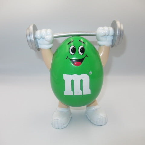 Vintage★m&amp;m's★M&amp;M's★Chocolate Dispenser★Doll★Figure★Plush Toy★1991★90's★Dumbbell★Green★ 