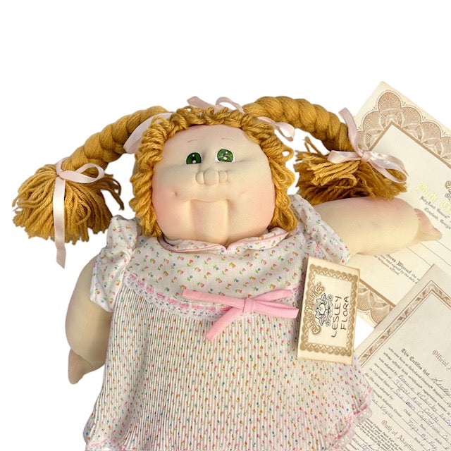 Rare! 1984★Cabbage Patch Kids★Cabbage Doll★Birth Certificate Included★Doll★Figure★Plushie★60cm★Girl★Blonde★ 