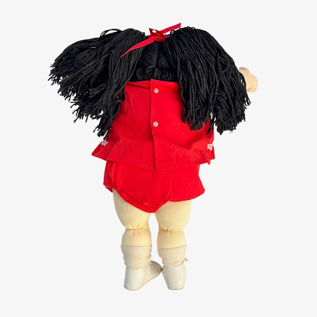 Rare! 1984★Cabbage Patch Kids★Cabbage Doll★Birth Certificate Included★Doll★Figure★Plushie★60cm★Girl★Black Hair★ 