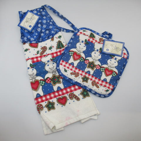 Pillsbury★Doughboy★ドゥーボーイ★ドゥボーイ★鍋敷き＆タオルセット★人形★フィギュア★ぬいぐるみ★ビンテージ★1999年★90's★