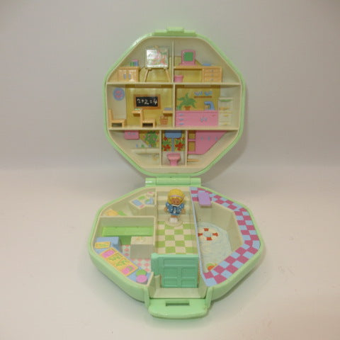 90's★Polly Pocket★ポーリーポケット★コンパクト★八角形★グリーン★ままごと★ミニチュア★フィギュア★人形★ぬいぐるみ★