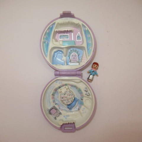 90's★Polly Pocket★ポーリーポケット★宝石のコンパクト★ラベンダー★フィギュア★人形★ぬいぐるみ★コンパクト★ミニチュア★ままごと★ドールハウス★