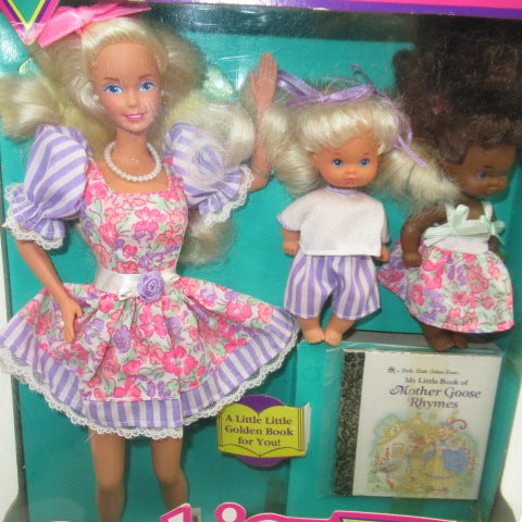 90’s★1992年★Barbie★バービー★Love-to-Read Barbie★Delux Gift Set★ミニ絵本付★マザーグース★GOLDEN BOOK★フィギュア★人形★ぬいぐるみ★