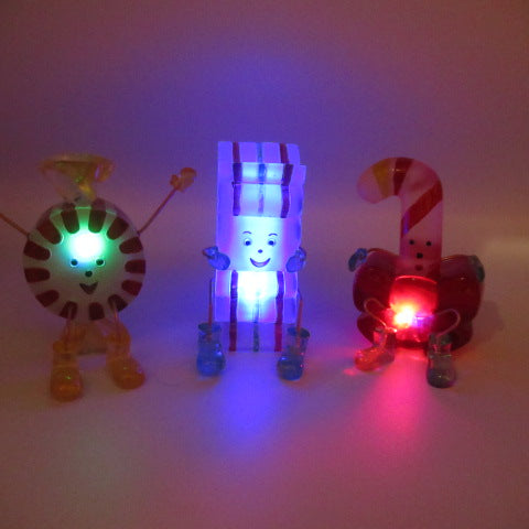 90's★vintage★Christmas lights★Candy lights★Display lights★Set of 5★Candy ★Christmas★Figures★Dolls★Plush toys★ 