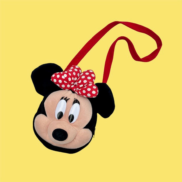 Vintage★Disney★Mickey Mouse★Minnie Mouse★Doll★Figure★Plushie★Face Shoulder★Bag★Bag★ 