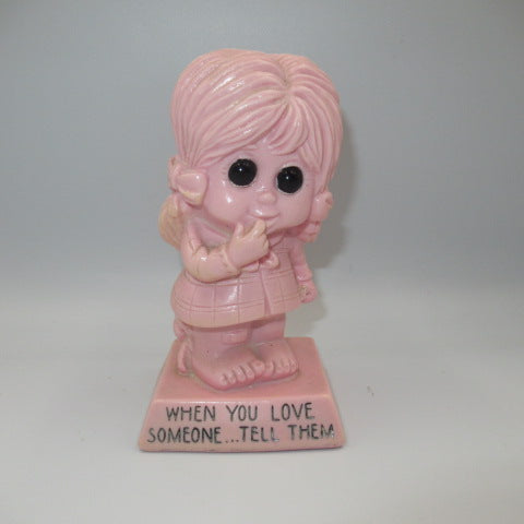 70's★message doll★メッセージドール★ビンテージ★フィギュア★人形★ぬいぐるみ★When You Love Someone,,,Tell Them.★ピンク★女の子★