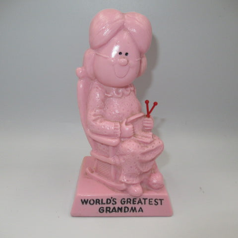 70's★message doll★メッセージドール★ビンテージ★フィギュア★人形★ぬいぐるみ★World's Greatest GRANDMA★ピンク★おばあちゃん★