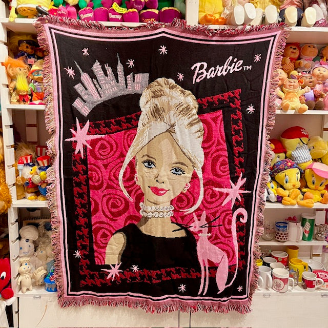 2000s★Barbie★Rug★Blanket★Vintage★Figure★Doll★Plush toy★115x150cm★ 