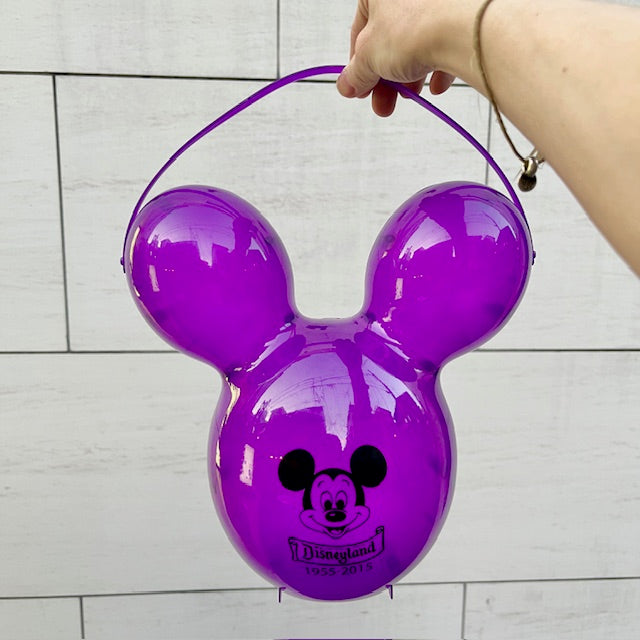 Disneyland 60th★Mickey Mouse★Mickey Mouse★Balloon type★popcorn Bucket★Popcorn bucket★Basket★Bucket★Figure★Doll★Plush toy★Purple★Purple★ 