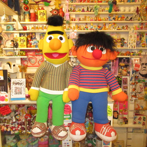 レア！！80’s★vintage★ビンテージ★SESAMI STREET★セサミストリート★Ernie＆Bert★JIM HENSON★ジム・ヘンソン★アーニーとバート★人形セット★applause★フィギュア★人形★ぬいぐるみ★