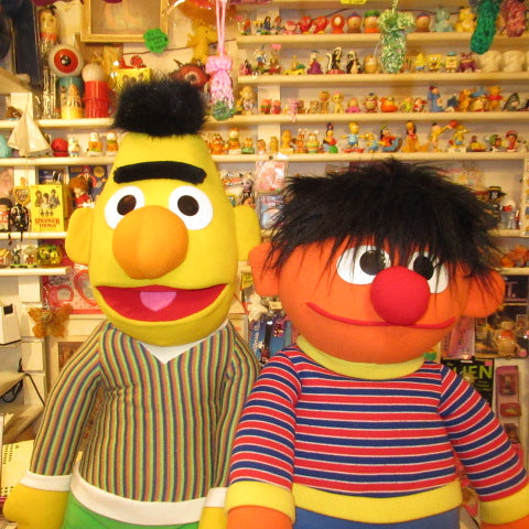 レア！！80’s★vintage★ビンテージ★SESAMI STREET★セサミストリート★Ernie＆Bert★JIM HENSON★ジム・ヘンソン★アーニーとバート★人形セット★applause★フィギュア★人形★ぬいぐるみ★