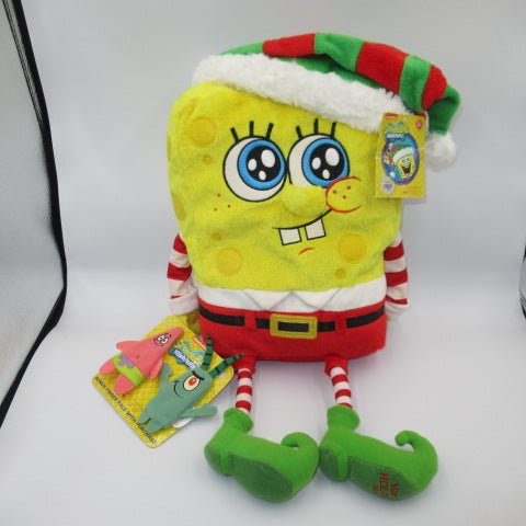 2014★SpongeBob★SpongeBob★Santa★51cm★Doll★Figure★Plush★Vintage★Patrick★Plankton★Finger Puppet★With Finger Puppet★ 