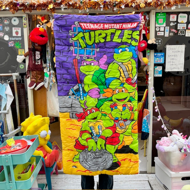 1990年★90's★TEENAGE MUTANT TURTLES★タートルズ★寝袋★布団★シーツ★人形★フィギュア★ぬいぐるみ★ビンテージ★