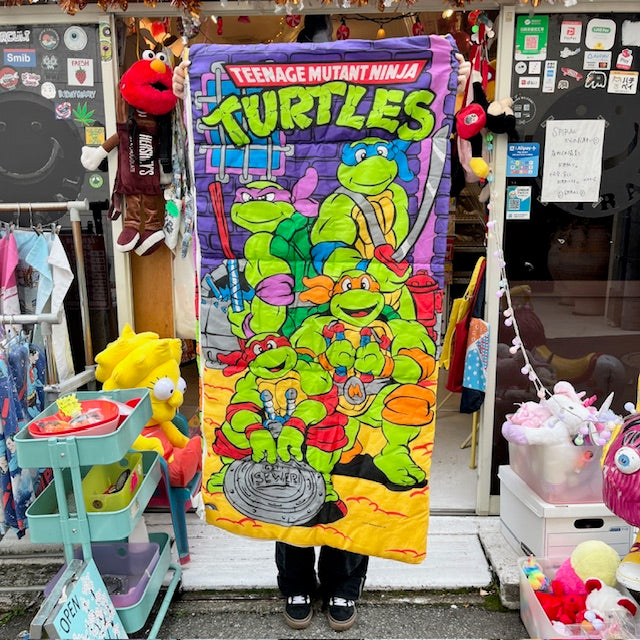 1990年★90's★TEENAGE MUTANT TURTLES★タートルズ★寝袋★布団★シーツ★人形★フィギュア★ぬいぐるみ★ビンテージ★