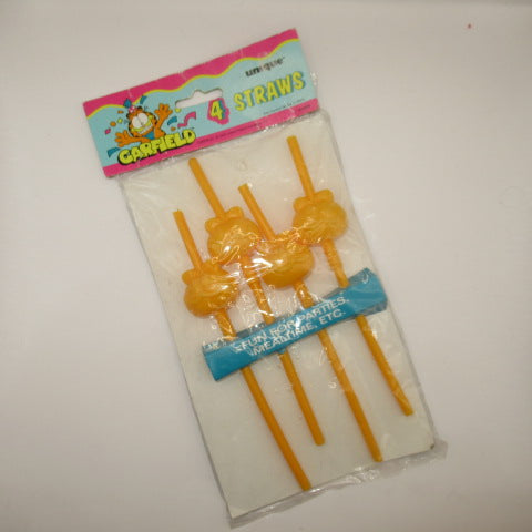 1978★GARFIELD★Garfield★Straw set★4 pieces★Figure★Doll★Plush toy★ 