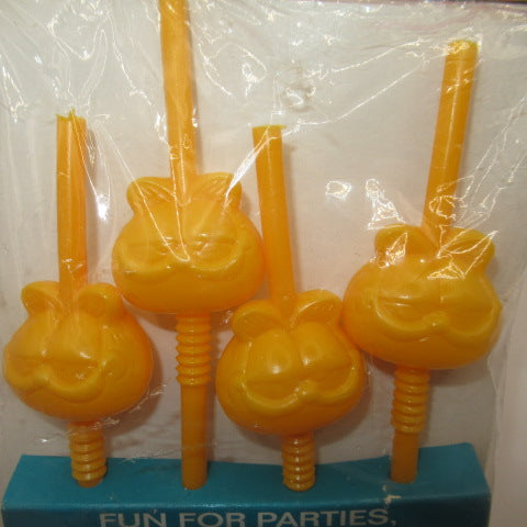1978★GARFIELD★Garfield★Straw set★4 pieces★Figure★Doll★Plush toy★ 
