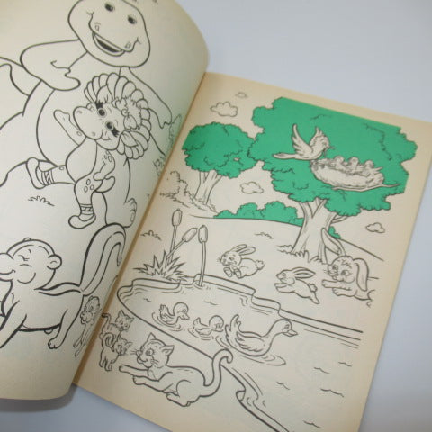 1993年★90's★Barney★バーニー★恐竜★カラーリングブック★本★ぬりえ★人形★フィギュア★ぬいぐるみ★ビンテージ★