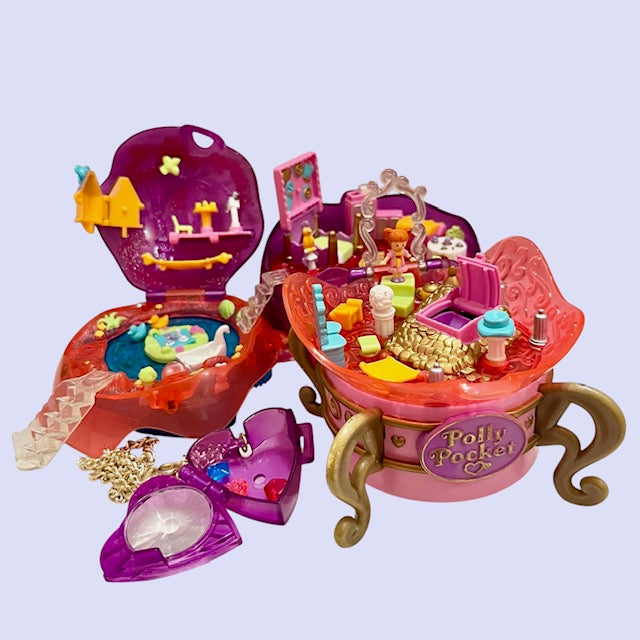 90's★1996★Polly Pocket★Compact★Play House★Miniature★Doll★Figure★Plush Toy★Vintage★Jewel Magic Ball★ 