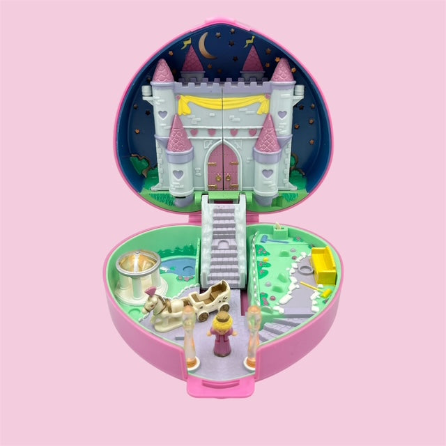90's★1992年★Polly Pocket★ポーリーポケット★コンパクト★ままごと★ミニチュア★ドールハウス★人形★フィギュア★ぬいぐるみ★ビンテージ★Starlight Castle★お城★ハート★ライトアップ★