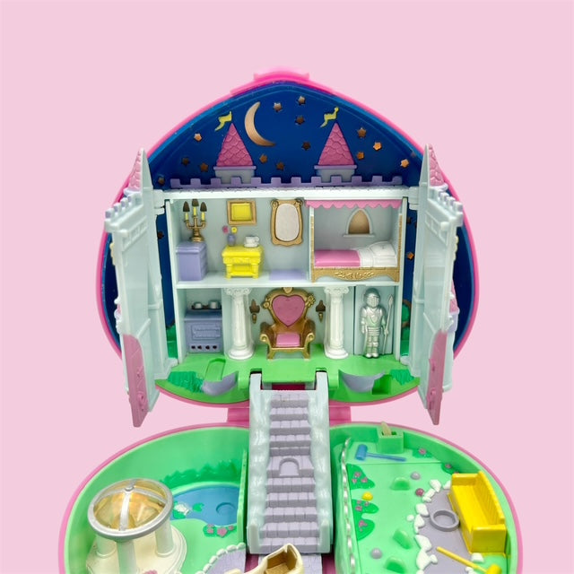 90's★1992年★Polly Pocket★ポーリーポケット★コンパクト★ままごと★ミニチュア★ドールハウス★人形★フィギュア★ぬいぐるみ★ビンテージ★Starlight Castle★お城★ハート★ライトアップ★