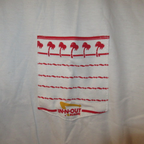 IN-N-OUT BURGER★In-and-Out Burger★T-shirt★Fast Food★California★Men's★Size L★White★New★Advertising★Corporate item★ 