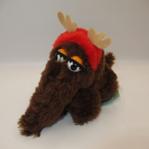 レア！80's★THE SESAMI STREET★セサミストリート★SNUFFLEPAGUS★スナッフィー★ビンテージ★小さいぬいぐるみ★クリスマス★トナカイ★フィギュア★人形★ぬいぐるみ★