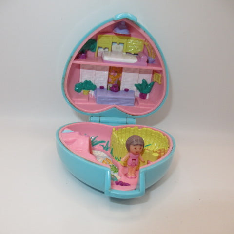 90’s★ビンテージ★POLLY POCKET★ポーリーポケット★ハート★ブルー★コンパクト★ミニチュア★ままごと★フィギュア★人形★ぬいぐるみ★