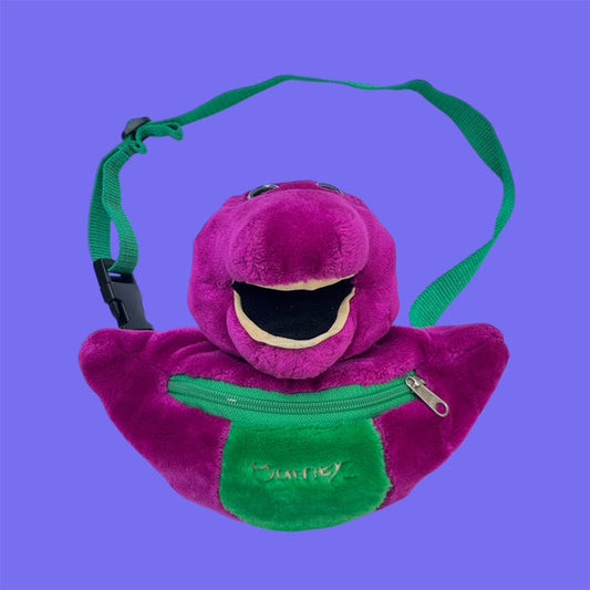 90's★Vintage★Barney★バーニー★恐竜★ウエストポーチ★バッグ★人形★フィギュア★ぬいぐるみ★ビンテージ★