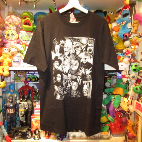 Horror T-shirt★HORROR★T-shirt★Doll★Figure★Plush toy★L size★Black★Chucky★CHUCKY★Edward Scissorhands★Frankenstein★Pennywise★Tiffany★Freddy★Scream★ 