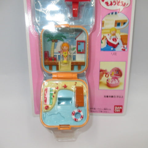 レア！90's★Angel Pocket★エンジェルポケット★リング★指輪★イルカのいるヨットハーバー★人形★フィギュア★ぬいぐるみ★コンパクト★オレンジ★Polly Pocket★ポーリーポケット★