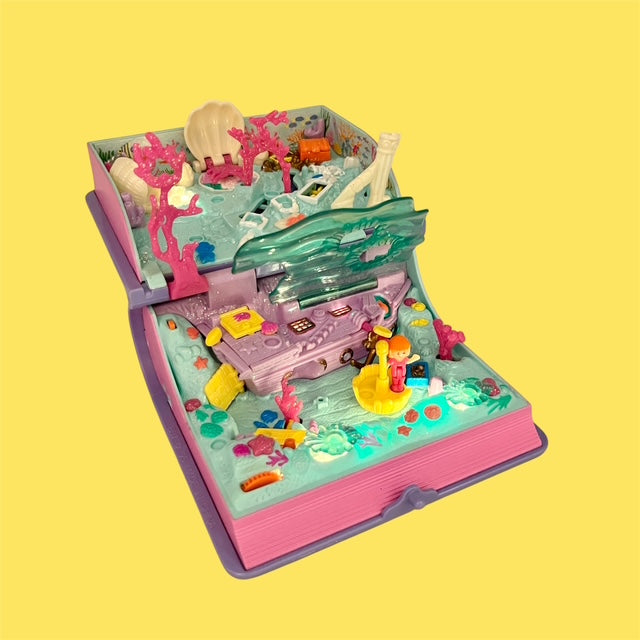 レア！1995年★90's★Polly Pocket★ポーリーポケット★Sparkling Mermaid Adventure★本★人形★フィギュア★ぬいぐるみ★ビンテージ★ライトアップ★コンパクト★