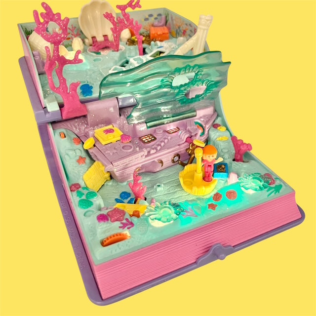 レア！1995年★90's★Polly Pocket★ポーリーポケット★Sparkling Mermaid Adventure★本★人形★フィギュア★ぬいぐるみ★ビンテージ★ライトアップ★コンパクト★