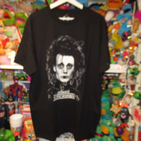 EDWARD SCISSORHANDS★Edward Scissorhands★Johnny Depp★T-shirt★Men's★Size L★Black★New★Figure★Doll★Plush toy★ 