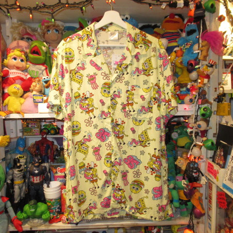 SPONGEBOB★SpongeBob★Shirt★Aloha Shirt★Open Collar Shirt★Patrick★Men's★M Size★New★Figure★Doll★Plush Toy★ 