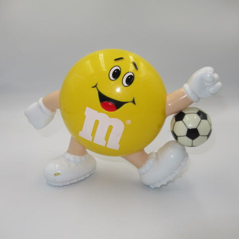 1991年★m&m's★エムアンドエムズ★チョコレートディスペンサー★人形★ぬいぐるみ★フィギュア★ビンテージ★イエロー★サッカー★
