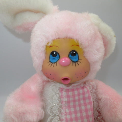 vintage★ベイビー★赤ちゃん★ウサギ★バニー★人形★フィギュア★ぬいぐるみ★ビンテージ★モンチッチ★ピンク★