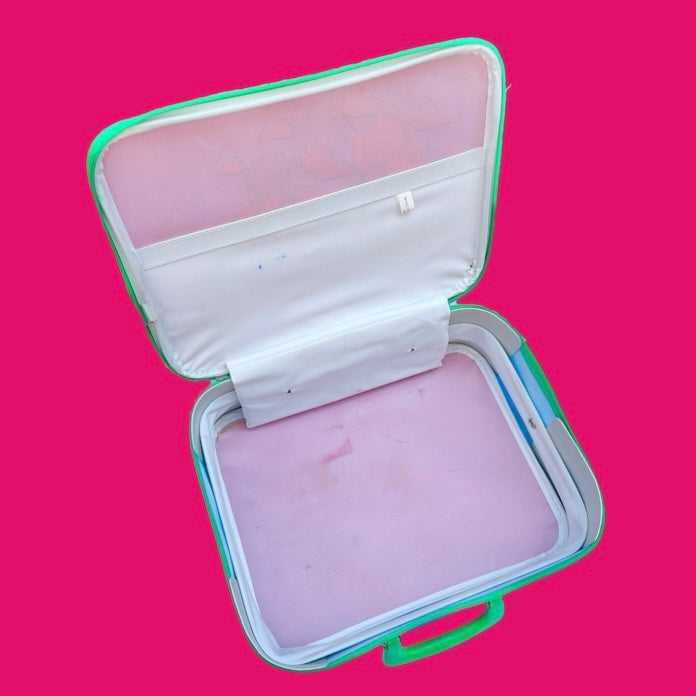 1993年★90's★vintage★ビンテージ★Barney★バーニー★Barney＆Baby Bop★バーニー＆ベイビーボップ★バーニーフレンズ★trunkbag★トランクバッグ★travel★トラベル★旅行★pink★ピンク★ぬいぐるみ★人形★フィギュア★