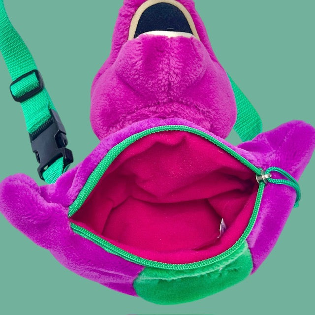 90's★Barney★バーニー★恐竜★ウエストポーチ★バッグ★Bag★人形★フィギュア★ぬいぐるみ★ビンテージ★