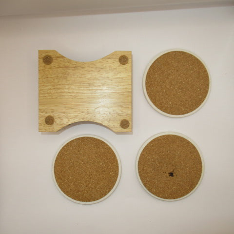 90's★Pillsbury★Doughboy★ドゥーボーイ★ドゥボーイ★ドーボーイ★コースター★3枚セット★コルク★直径約10センチ★未使用品★フィギュア★人形★ぬいぐるみ★