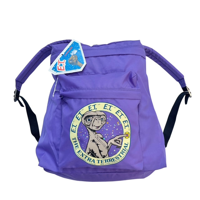Dead Stock！80's★E.T.★映画★イーティー★Back Pack★バックパック★リュック★人形★フィギュア★ぬいぐるみ★ビンテージ★デッドストック★パープル★