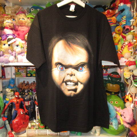 Child's Play ★ CHUCKY ★ Chucky ★ HORROR ★ Horror ★ movie ★ movie ★ horror movie ★ face ★ T-shirt ★ T-shirt ★ men's L size ★ doll ★ stuffed animal ★ figure ★ 