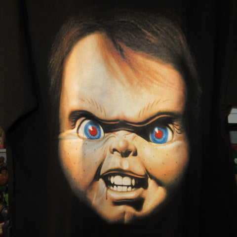 Child's Play ★ CHUCKY ★ Chucky ★ HORROR ★ Horror ★ movie ★ movie ★ horror movie ★ face ★ T-shirt ★ T-shirt ★ men's L size ★ doll ★ stuffed animal ★ figure ★ 