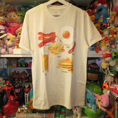 morningTshirt★morning★モーニング★朝ごはん★bacon★ベーコン★toast★トースト★lady'sMサイズ★人形★ぬいぐるみ★フィギュア★