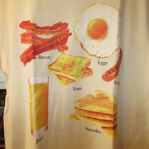 morningTshirt★morning★モーニング★朝ごはん★bacon★ベーコン★toast★トースト★lady'sMサイズ★人形★ぬいぐるみ★フィギュア★