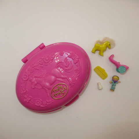 完品！1995年★90's★Polly Pocket★ポーリーポケット★Palomino Pony★ポニー★人形★ぬいぐるみ★フィギュア★コンパクト★ビンテージ★ピンク★