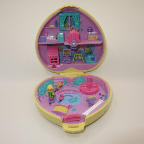 完品！1994年★90's★Polly Pocket★ポーリーポケット★Polly's Playtime Fun★ハート★イエロー★人形★ぬいぐるみ★フィギュア★コンパクト★ビンテージ★ハート★