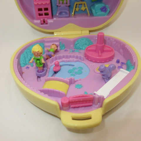 完品！1994年★90's★Polly Pocket★ポーリーポケット★Polly's Playtime Fun★ハート★イエロー★人形★ぬいぐるみ★フィギュア★コンパクト★ビンテージ★ハート★