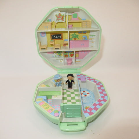 完品！1990年★90's★Polly Pocket★ポーリーポケット★Polly's School★学校★人形★ぬいぐるみ★フィギュア★コンパクト★ビンテージ★ミント★八角形★