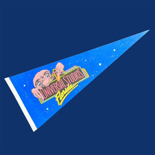 1982年★80's★E.T.★映画★イーティー★Universal Studios Florida★ユニバーサルスタジオ★人形★フィギュア★ぬいぐるみ★ビンテージ★Felt Pennant Banner ★フェルト★ペナント★バナー★